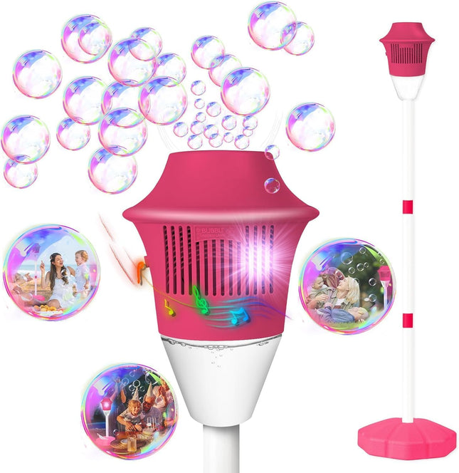 Máquina De Burbujas Automática con Luz LED y Música para Niños, Bebés, Fiestas Infantiles