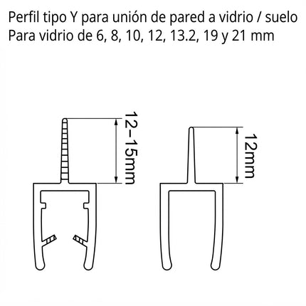Sello Forma Y 6 8 10 12 13.2 19 21mm B001