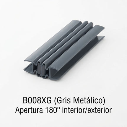 Sello De Clip Corto 180° Para Vidrio Gris B008XB B008XG