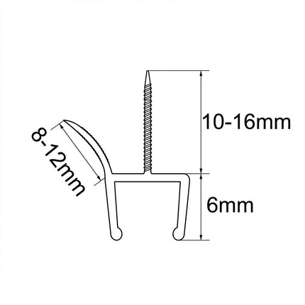 Sello De Clip Corto Para Vidrio 8-10mm B006AX
