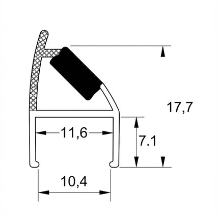 Sello De Clip Corto Para Vidrio 10mm JTC123