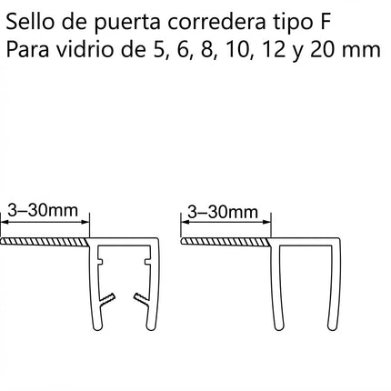 Sello Forma F 5 6 8 10 12 20mm B004