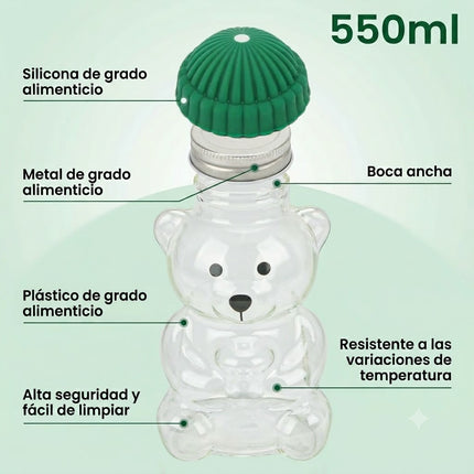 Vaso Osito Oso Plástico Taza Viral Para Bebida Café Generico
