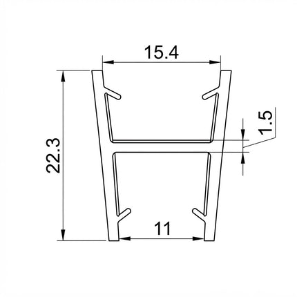 Sello Transparente Angular 10 12mm B005-JH