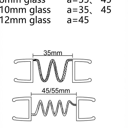 Sello De Clip Corto Para Vidrio 8-12mm B006MRX