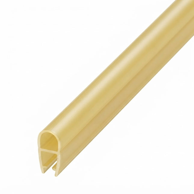 Sello Protector Rigido Pvc Para Puerta de Vidrio Color Dorado Amarillo G