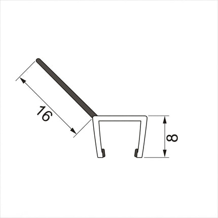 Sello De Clip Corto Para Vidrio 6-10mm B005X