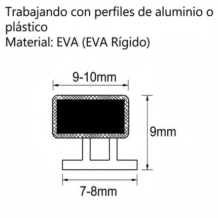 Sello Magnético 7 8 9 10mm 8x10