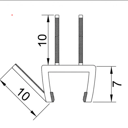 Sello De Clip Corto Para Vidrio 8-10mm B009BX