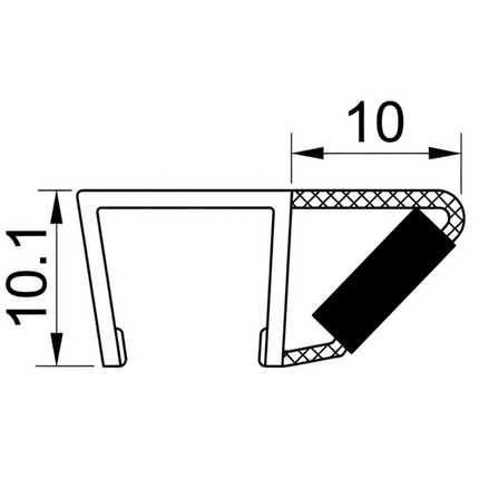 Sello De Clip Corto Para Vidrio 8-10mm B008XGF