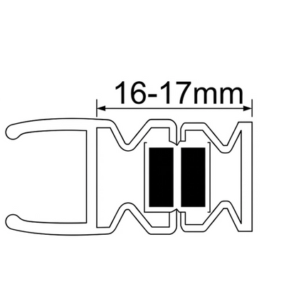 Sello Magnético Negro Vidrio 8 10mm B008XG 10*10G