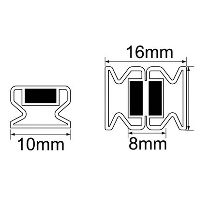 Sello Magnético 135° Para Aluminio 10*10G