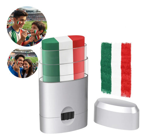 Pintura Facial Stick Bandera México Barra Maquillaje Mundial