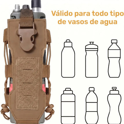 Porta Botella Tactico Molle Porta Radio Sostenedor Mochila