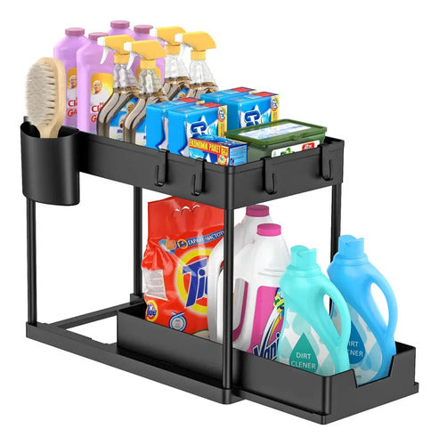 Organizador 2 Niveles Para Debajo Fregadero Tarja Con Cajon