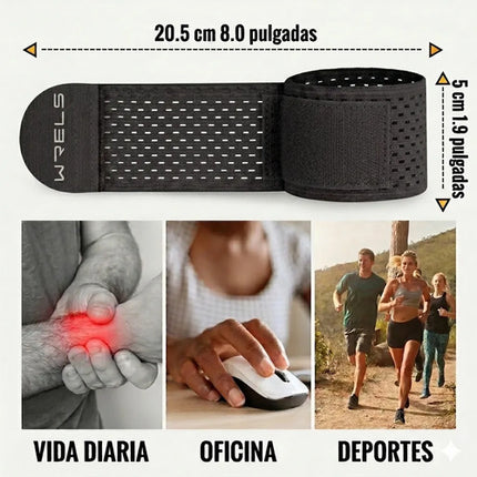 Par De Muñequeras De Compresión Deportiva Ajustable Elastica