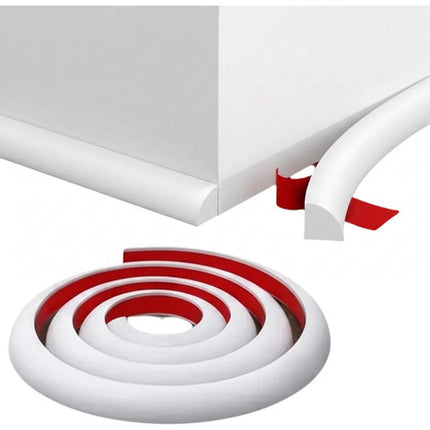 2m Moldura Esquina De Pared Flexible Autoadhesiva Silicona