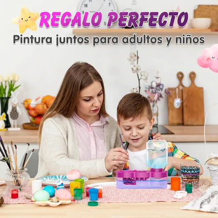 Enjuagador Pinceles Con Dispensador Agua Pintar Oleo Niños