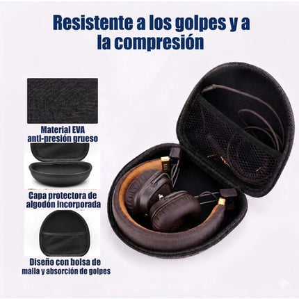 Estuche Rígido Eva Para Audífono Marshall Major 2 Y 3 Ii Iii