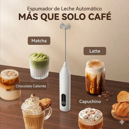 Espumador De Leche Eléctrico Recargable Batidor Café Barista
