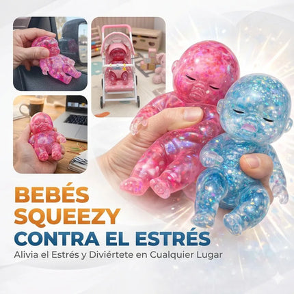 Squishy Bebé Con Glitter Juguete Sensorial Antiestrés Niños