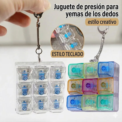 Teclado Fidget 9 Teclas Mecánico Antiestrés  Luz Led Llavero