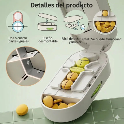 Cortador De Pastillas Preciso Partidor Ajustable Portátil