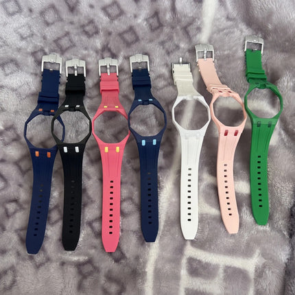 Correa Silicona Swatch Xomega Royal Pop Convertir A Pulsera
