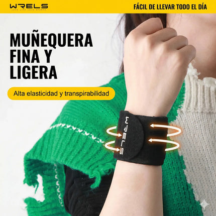 Par De Muñequeras De Compresión Deportiva Ajustable Elastica