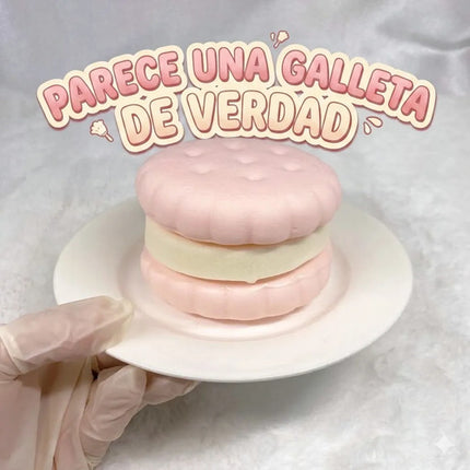 Juguete Squishy Galleta Grande Rosa Antiestrés Niños Kawaii