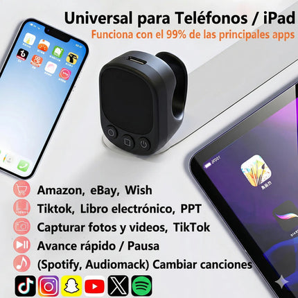 Anillo Control Remoto Bluetooth Touchpad Mouse Pasa Paginas