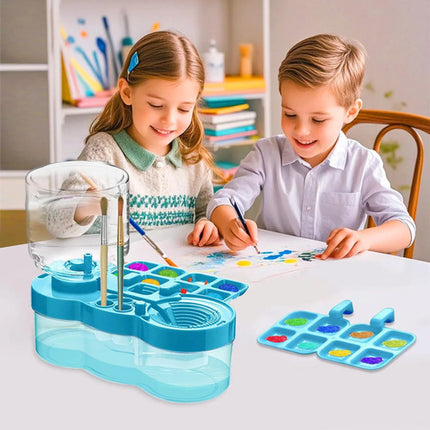 Enjuagador Pinceles Con Dispensador Agua Pintar Oleo Niños