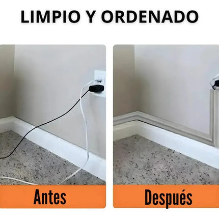 1m Organizador Cables Autoadhesivo 5.5cm Canaleta Cableado