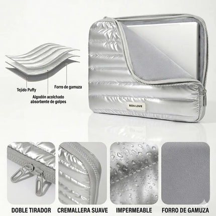 Funda Acolchada Para Laptop 13  Impermeable Puffer Macbook