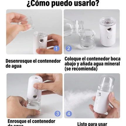 Nano Difusor Vaporizador Facial Portátil Usb Humidificador