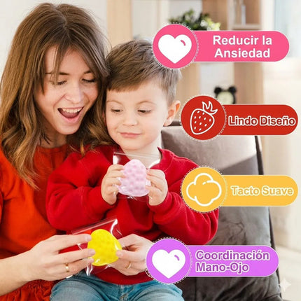 Squishy De Fresa Juguete Antiestrés Silicona Antiestres Taba
