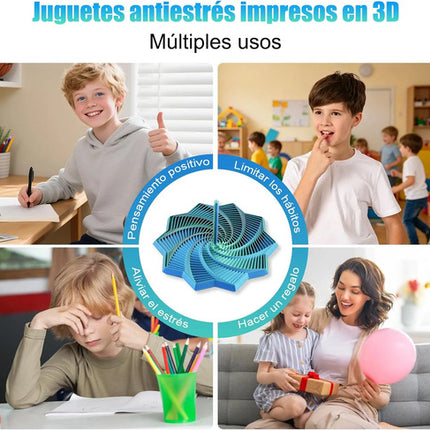 Juguete Sensorial Estrella Fractal 3d Expandible Antiestres