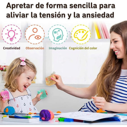 Juguete Antiestrés Squishy Cubo De Hielo Maltosa Con Glitter