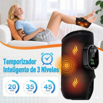 Par Masajeador Térmico Tobillo Pie Digital Calor Vibración