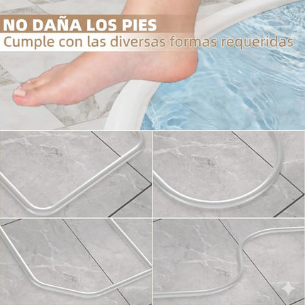 1m Tira Ducha Burlete Adhesivo Silicona Barrera Agua Baño
