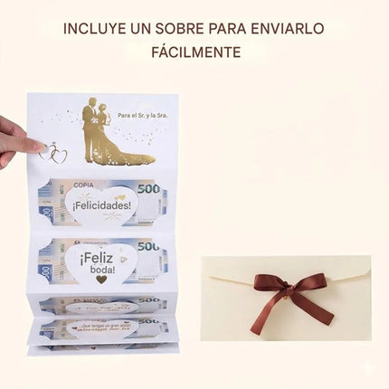 Tarjetas De Felicitación Para Boda Novios Regalo en Efectivo