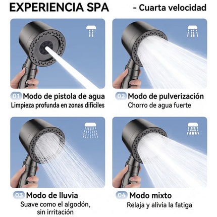 Kit Regadera De Mano Alta Presión Ahorradora 5 Modos Filtro