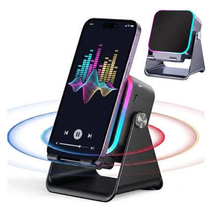 Bocina Inalámbrica Inducción 5 En 1 Soporte Celular Luz Rgb