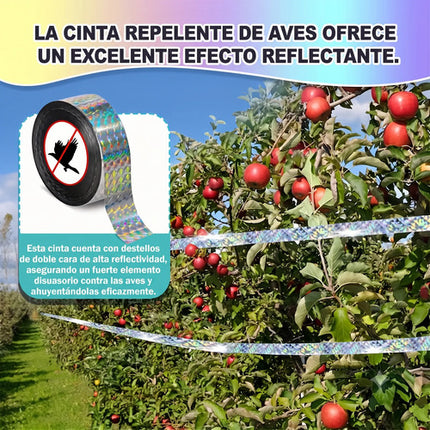 9 Cintas Reflectante Espantapájaros Disuasoria Aves Jardin