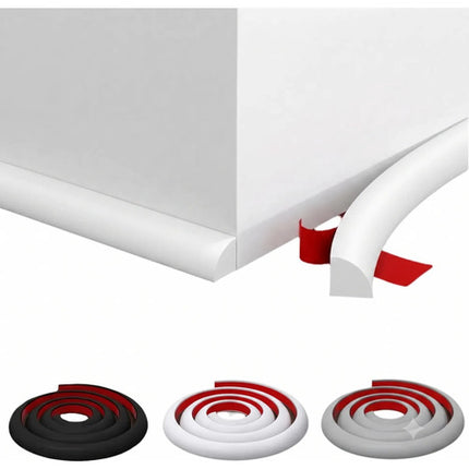 2m Moldura Esquina De Pared Flexible Autoadhesiva Silicona