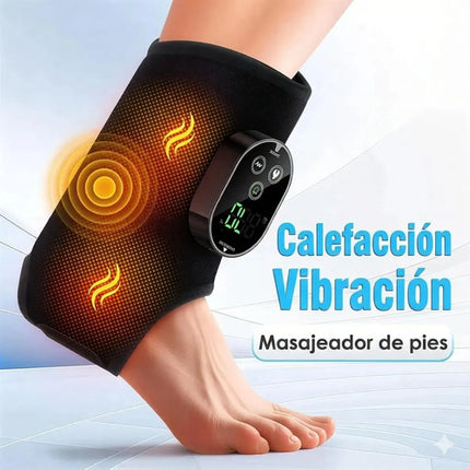 Par Masajeador Térmico Tobillo Pie Digital Calor Vibración
