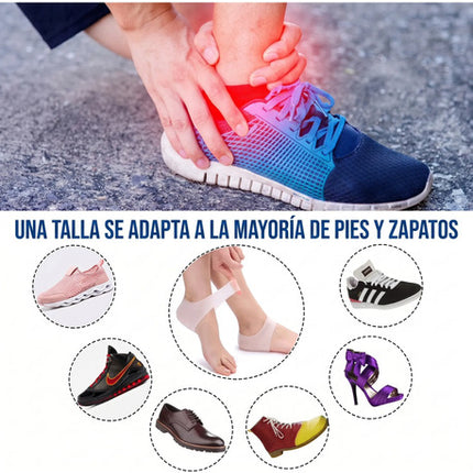 1 Par Taloneras Silicona Gel Almohadillas Dolor Talón Pies
