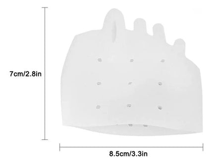 1 Par Separador Dedos Corrector Juanete Silicona Pies Dedos Transparente Talla Única