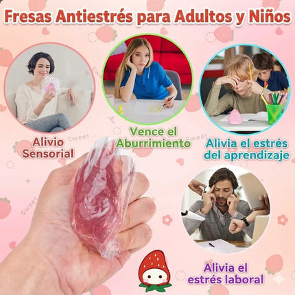 Squishy De Fresa Juguete Antiestrés Silicona Antiestres Taba