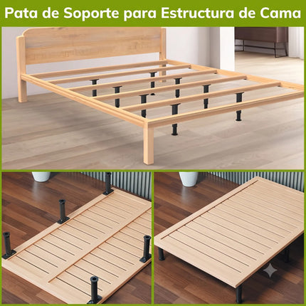 4 Patas Regulables Para Base Cama Soporte Muebles Ajustable